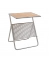 Sidebord i metal og møbelplade sammenklappeligt H48 x B40 x D30 cm - Beige/Eg