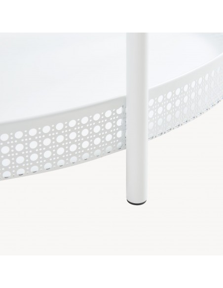 sofabord sidebord stuemøbler ovalt moderne design hvid