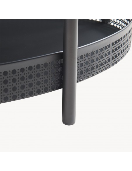 sofabord sidebord stuemøbler ovalt moderne design sort