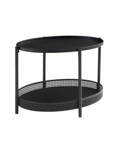 sofabord sidebord stuemøbler ovalt moderne design sort