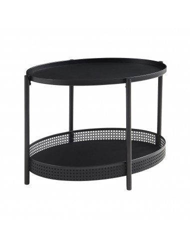 sofabord sidebord stuemøbler ovalt moderne design sort