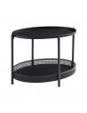 Ovalt sofabord i metal H43,5 x B66 x D50,5 cm - Sort