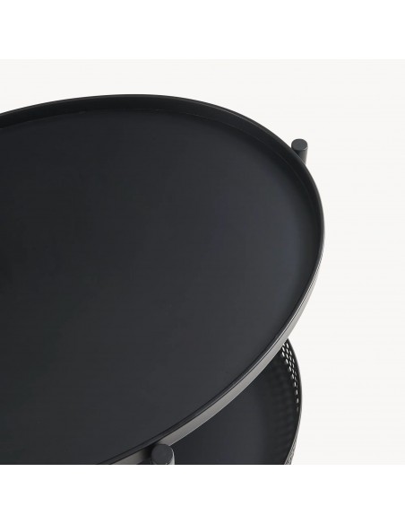 sofabord sidebord stuemøbler ovalt moderne design sort