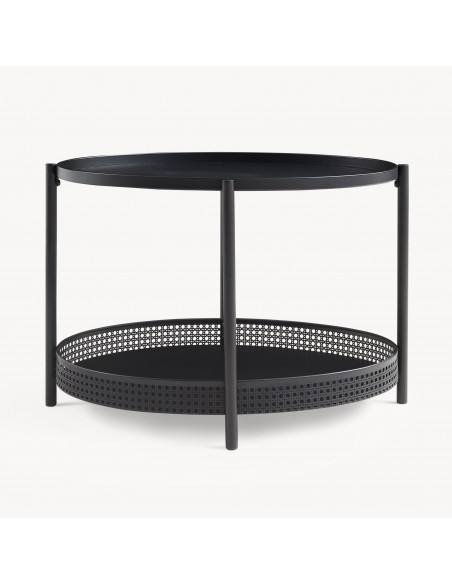 sofabord sidebord stuemøbler ovalt moderne design sort