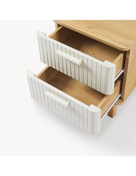 sengebord natbord træ opbevaring moderne eg