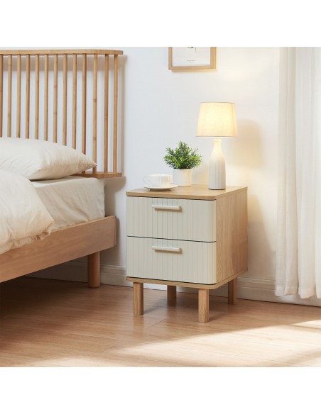 sengebord natbord træ opbevaring moderne eg