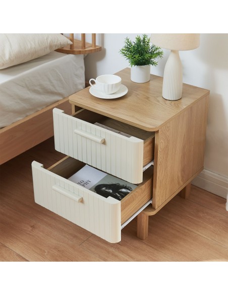 sengebord natbord træ opbevaring moderne eg