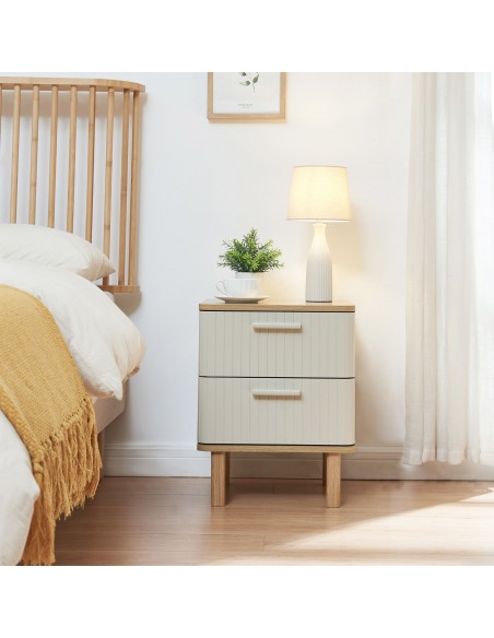 sengebord natbord træ opbevaring moderne eg