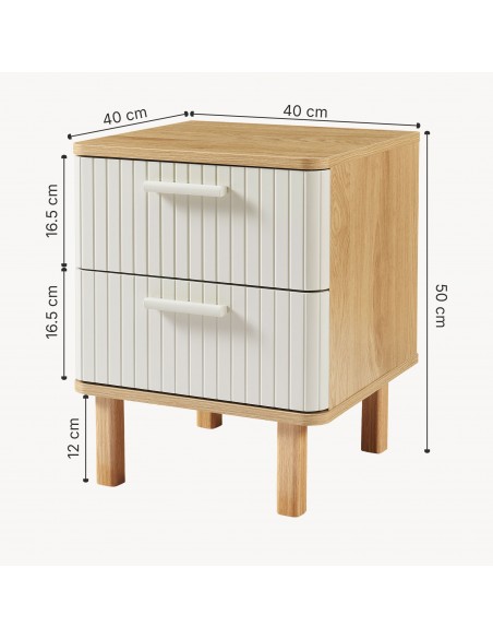 sengebord natbord træ opbevaring moderne eg