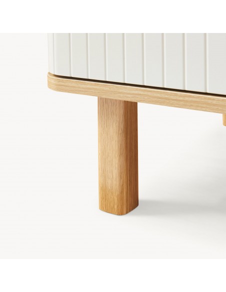 skænk træ eg sideboard opbevaring stuemøbler smal