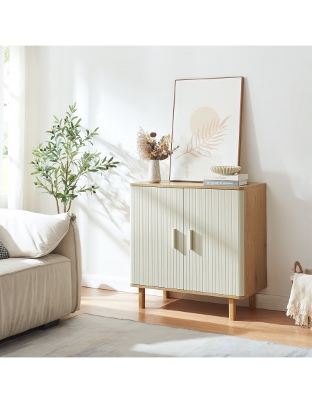 skænk træ eg sideboard opbevaring stuemøbler smal