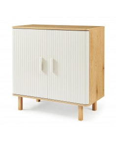 skænk træ eg sideboard opbevaring stuemøbler smal