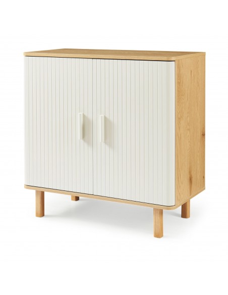 skænk træ eg sideboard opbevaring stuemøbler smal