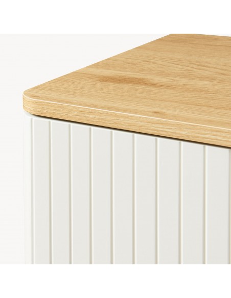 skænk træ eg sideboard opbevaring stuemøbler smal