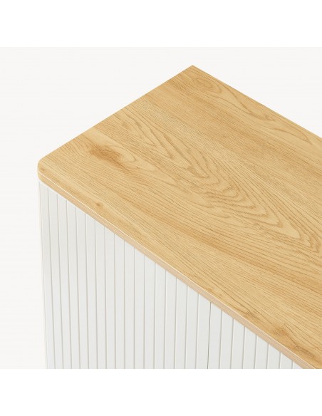 skænk træ eg sideboard opbevaring stuemøbler smal