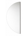 Spejl i aluminium og glas H180 x B90 cm