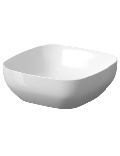 firkantet kvadratisk håndvask hvid vask bordmonteret bordplade keramik