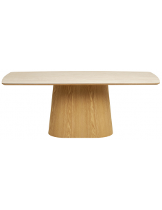 træ eg egetræ spisebord travertin sten moderne design 2