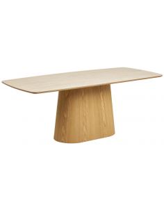 træ eg egetræ spisebord travertin sten moderne design