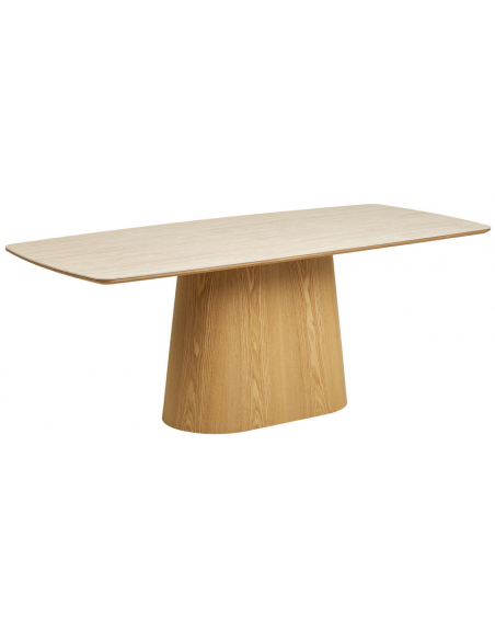 træ eg egetræ spisebord travertin sten moderne design