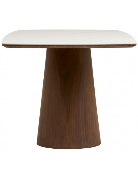 træ eg egetræ spisebord travertin sten moderne design marmor