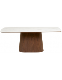 træ eg egetræ spisebord travertin sten moderne design marmor 2