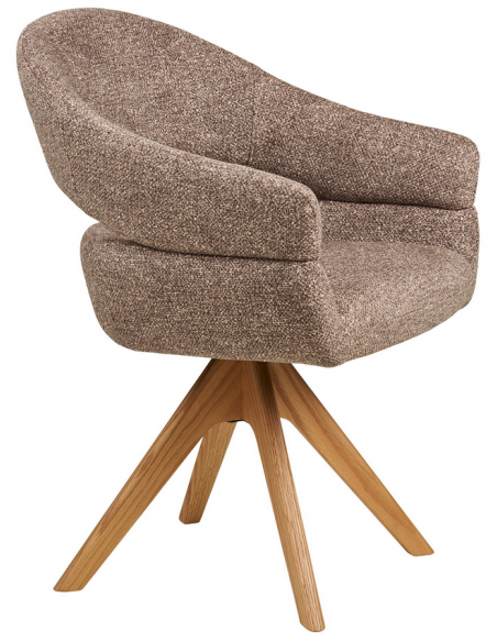 spisebordsstol armlæn drejefod drej moderne design stof træ eg egetræ