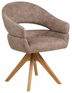 spisebordsstol armlæn drejefod drej moderne design stof træ eg egetræ