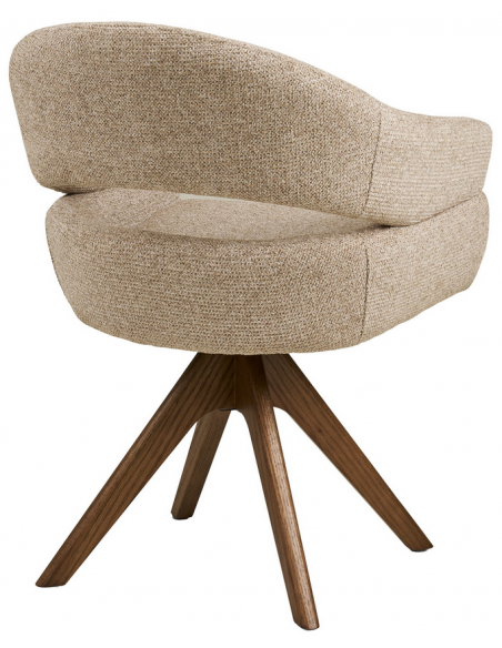 spisebordsstol armlæn drejefod drej moderne design stof træ eg egetræ