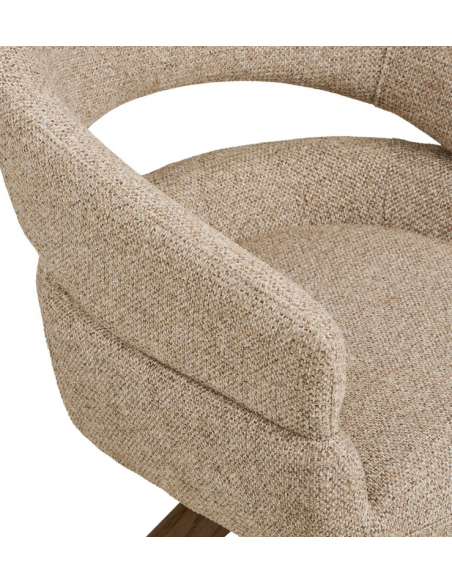 spisebordsstol armlæn drejefod drej moderne design stof træ eg egetræ