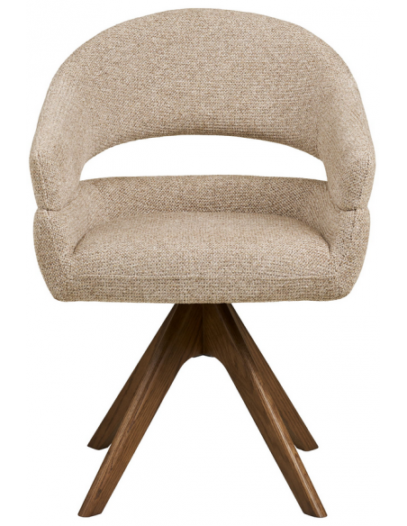 spisebordsstol armlæn drejefod drej moderne design stof træ eg egetræ