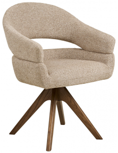 spisebordsstol armlæn drejefod drej moderne design stof træ eg egetræ