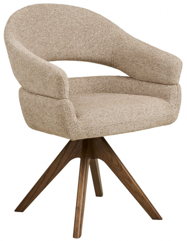 spisebordsstol armlæn drejefod drej moderne design stof træ eg egetræ