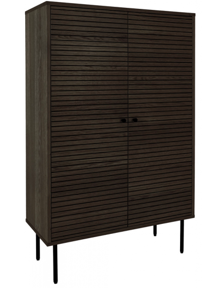 vitrineskab brun eg træ moderne design vitrine skab