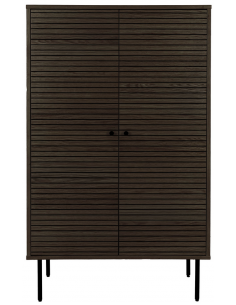 vitrineskab brun eg træ moderne design vitrine skab