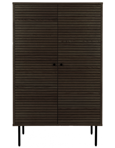 vitrineskab brun eg træ moderne design vitrine skab