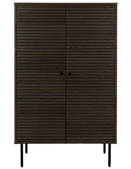 vitrineskab brun eg træ moderne design vitrine skab