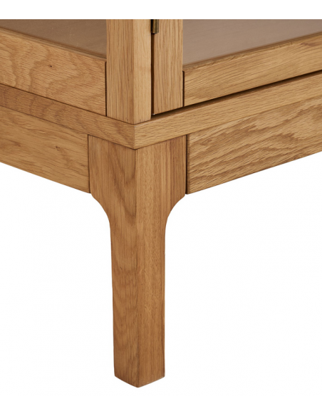 vitrineskab egetræ eg træ moderne design vitrine skab