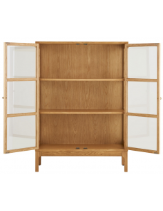 vitrineskab egetræ eg træ moderne design vitrine skab 2