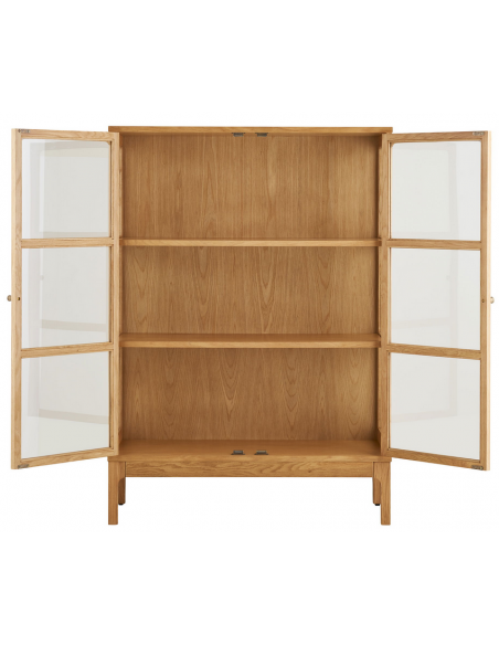 vitrineskab egetræ eg træ moderne design vitrine skab