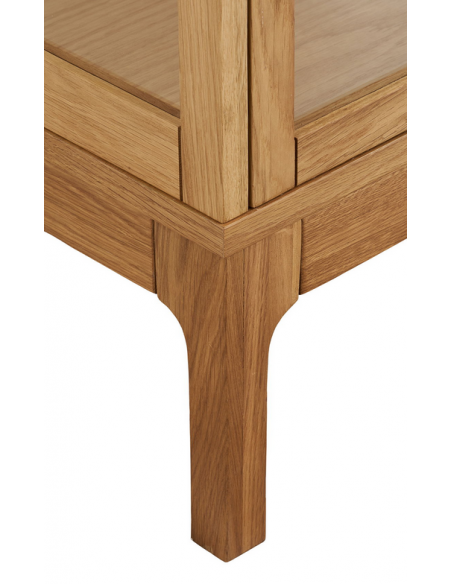 vitrineskab egetræ eg træ moderne design vitrine skab