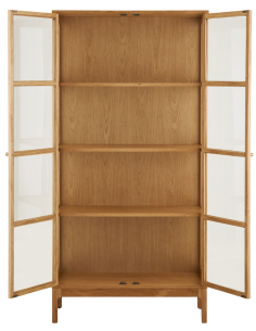 vitrineskab egetræ eg træ moderne design vitrine skab 2