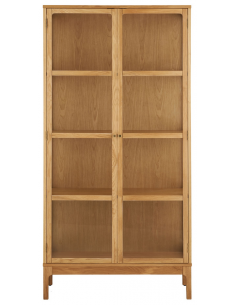 vitrineskab egetræ eg træ moderne design vitrine skab