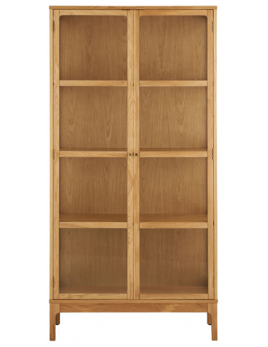 vitrineskab egetræ eg træ moderne design vitrine skab