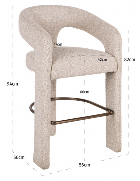 moderne barstol stof design køkkenø