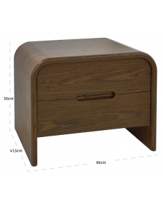 sengebord natbord egetræ eg brun moderne design skuffer 2