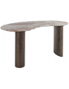 BRANDO Skrivebord i stål og marmor B160 cm - Antik brun/Beige marmor