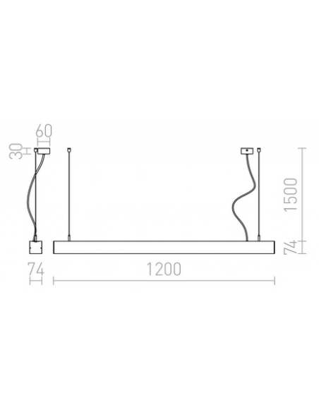 Langbordspendel langbordspendler Loftlampe led design sort