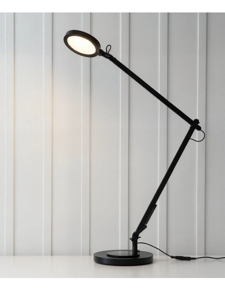 skrivebordslampe bordplade klemme sort led skrivebord børneværelse dæmpbar dæmper