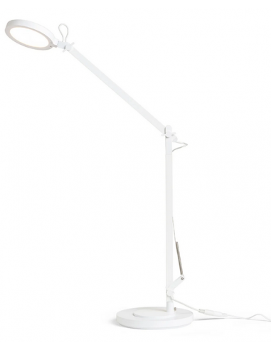 skrivebordslampe bordplade klemme hvid led skrivebord børneværelse dæmpbar dæmper